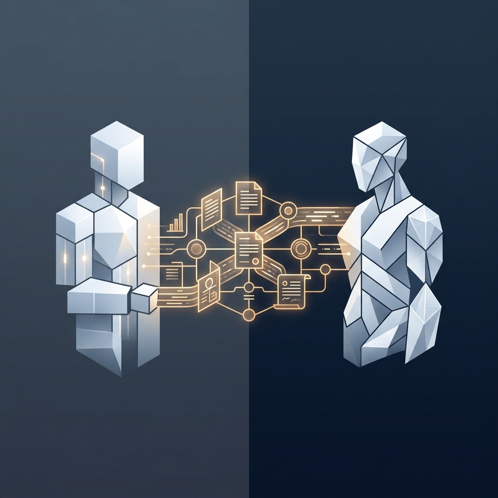 Negotiation made possible by shared knowledge infrastructure.